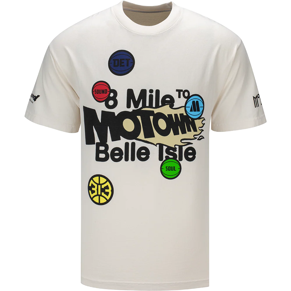 Pistons x Motown 8 Mile To Belle Isle Cream T-Shirt