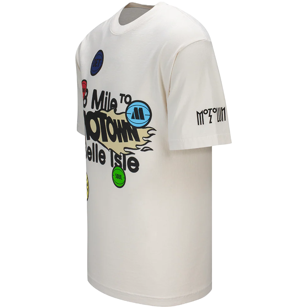 Pistons x Motown 8 Mile To Belle Isle Cream T-Shirt - Image 2